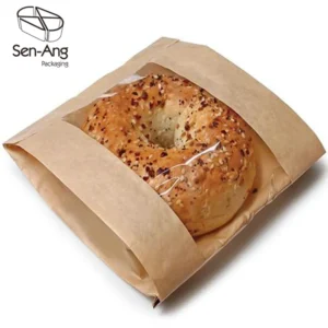 Fashion Customize Greaseproof Kraft Paper Disposable Cookie Bread Cake Pizza Sushi Jelly Packaging Box Clear Offset Printing