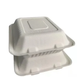 Wholesale Custom Cheap Rectangle Food Container Biodegradable Microwavable Sugar Cane Pulp Eco-Friendly for Sale