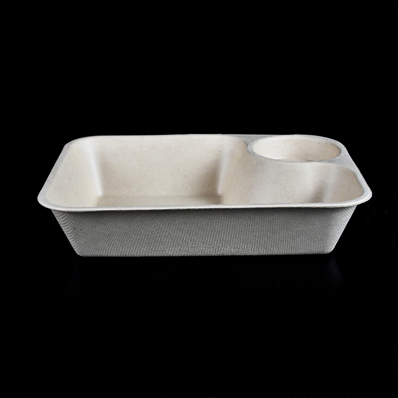 Factory 4 With Division Multi Box Packaging Microwaveable Kraft Paper Takeway Food Compartment Container - Image 2