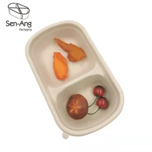 Biodegradable Disposable Cornstarch Lunch Box Tableware Dinner Set Plastic Packaging Corn Starch Food Container