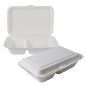 Biodegradable Hamburger Clamshell Sugarcane Box