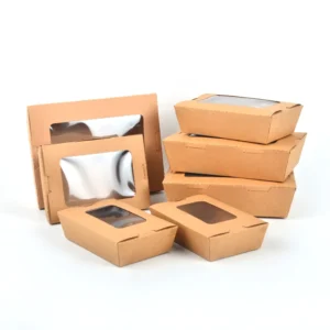 Disposable Window Packaging Take Away Bento Food Luxury Gift Takeaway Paper Sushi Box