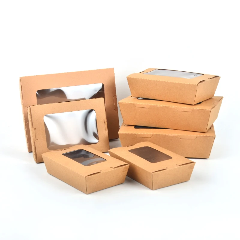 Disposable Window Packaging Take Away Bento Food Luxury Gift Takeaway Paper Sushi Box