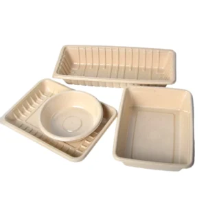 Custom Biodegradable Pulp Packaging Meat Tray Air Conditioner Box Food Sushi Sugar Pet Food Potato Chips-Stamped Plate Tray