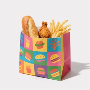 Hot Selling Manufacture Paper Bags With Handle Custom Logo Bolsa De Papel for Kraft Food Paper Bag