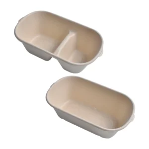 1000ml 2 Cells Disposable Container Take Away Food Containers Meal Prep Food Storage Deli Container