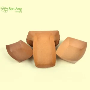 Craft Takeout Box Grease Resistant Sushi Cardboard Black Reusable Food Paper Boat Tray