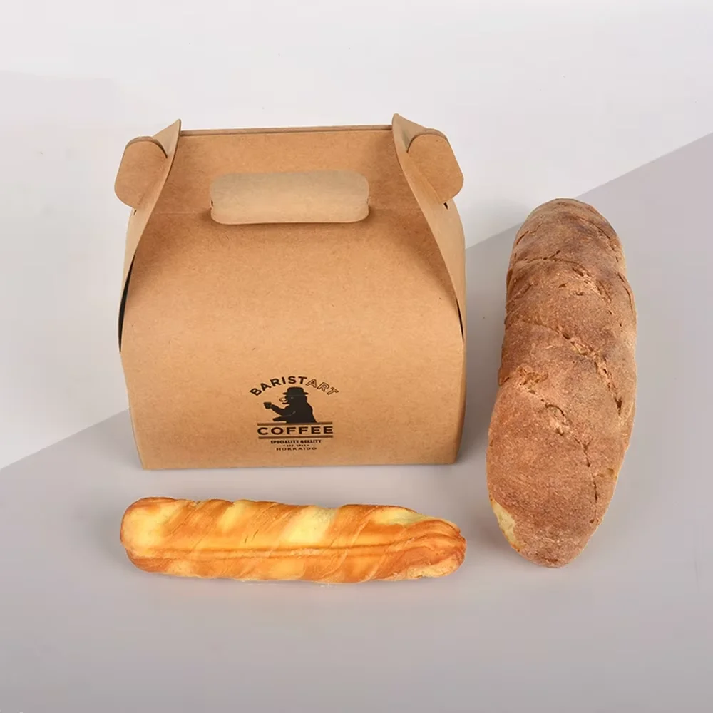 Promotion Large Recyclable Cake Potato Chips Kraft Mini Packaging Luxury Custom Color Triangle Sandwich Box Window