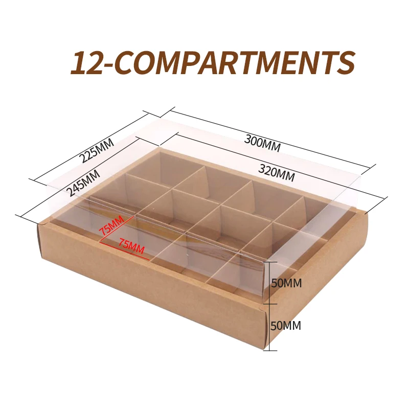 Bakery Box Gold Foil Embossed Rigid Boxes for Cookie Cupcake Macaron Dessert Cake Treats Wedding Food Packaging 2/4/6/9 Dividers - Image 6