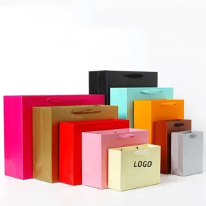 Small Handle Bulk Shopping Cardboard Luxury Eco-Friendly Clothing Shipping Wholesale Gift Bag Custom Logo