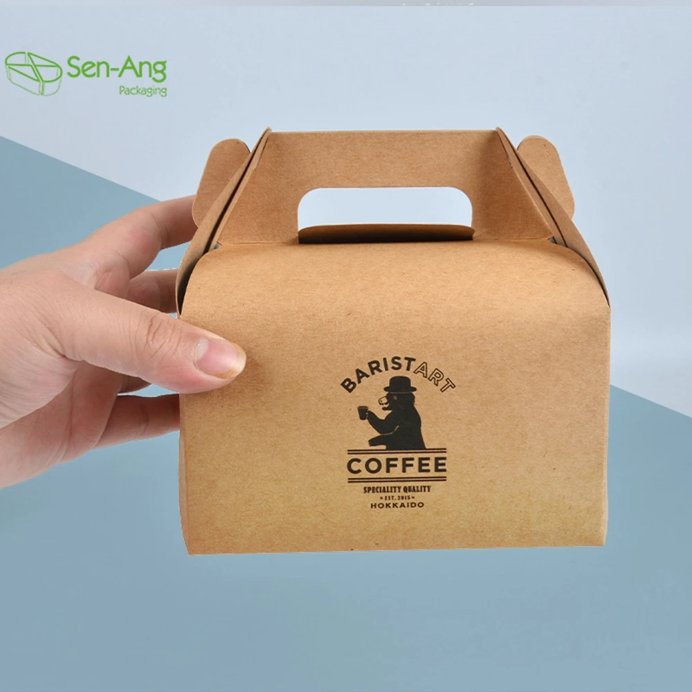 Promotion Large Recyclable Cake Potato Chips Kraft Mini Packaging Luxury Custom Color Triangle Sandwich Box Window - Image 6