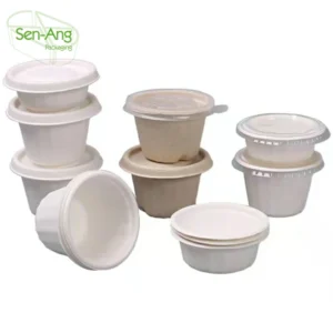 Vaso Biodegradable Compostable Eco-Friendly 6/8 Oz Bagasse Pulp Takeout Coffee Cup