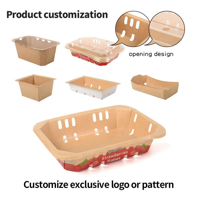 Disposable Kraft Paper Food Container Customized Waterproof Packaging Lunch Box Square Paper Salad Bowl With Lid - Image 4