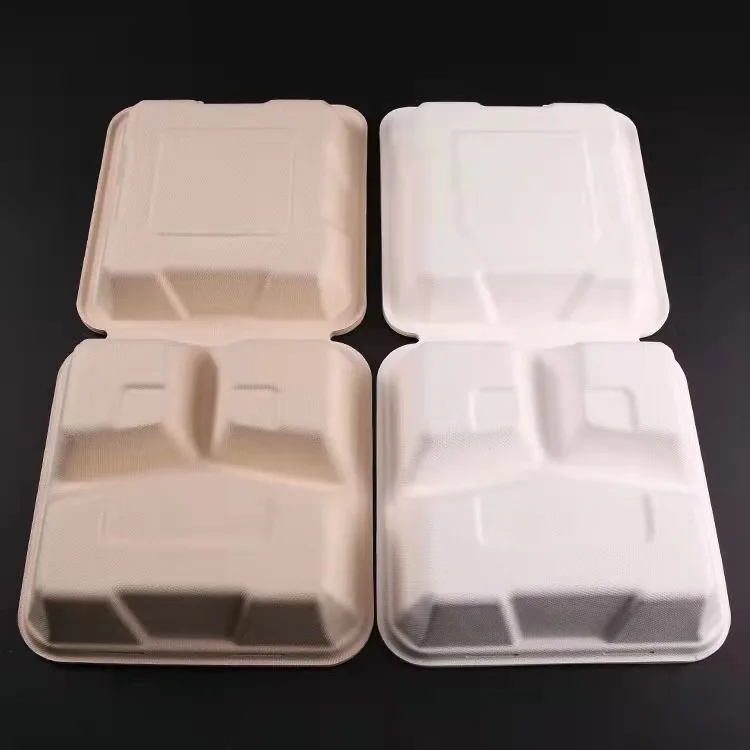 Wholesale Custom Cheap Rectangle Food Container Biodegradable Microwavable Sugar Cane Pulp Eco-Friendly for Sale - Image 5