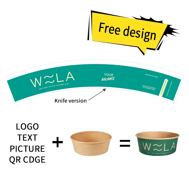 Soup Container Delivery Package With Take Away Salad Lid Pet pp Rectangle Takeaway Kraft Paper Bowl - Image 4