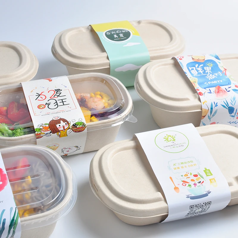 1000ml Disposable Biodegradable Lunch Sugarcane Pulp Bagasse Sugarcane Box 1000ml Food Container - Image 6