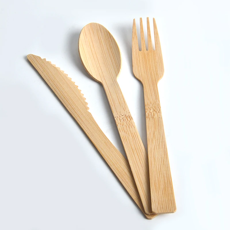 Disposable Bamboo Wooden Cutlery Set 100% All-natural Bulk Packing Eco-friendly Biodegradable and Compostable Utensils - Image 4