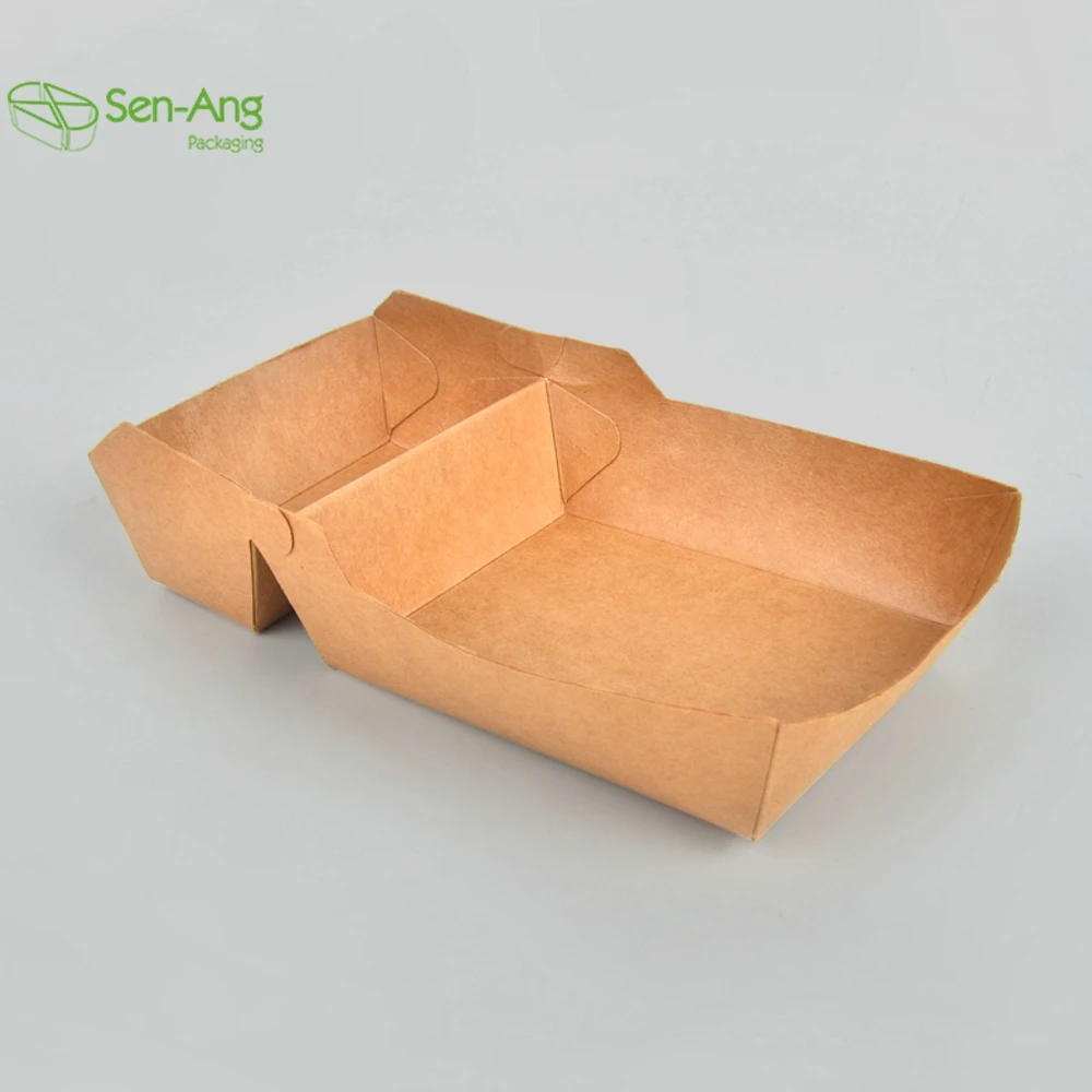 Wholesale Food Boat Disposable Hot Dog French Fry Shape Cookie Snack 6Oz Kraft Paper Tray - Image 5