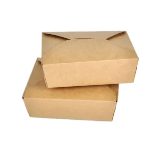 Customized 2000ml Out Container Price Kraft Paper Box Packaging for Food