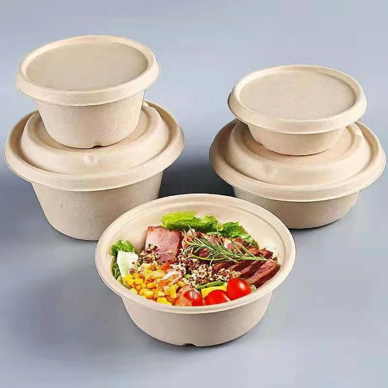 Disposable Paper Pulp Biodegradable Takeout Take Away Sugarcane Bagasse Bowl - Image 3