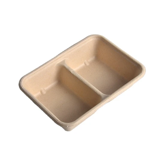 Biodegradable Disposable Divided Plates Bagasse Tray With Compartment - Image 6