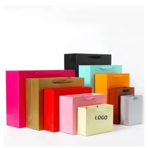 Factory Thank You Teacher Small Handle Square Shopping for Clothing Custom Logo Wine Gift Bag