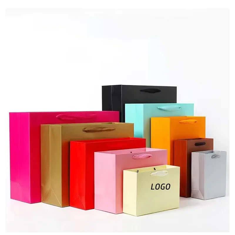 Factory Thank You Teacher Small Handle Square Shopping for Clothing Custom Logo Wine Gift Bag