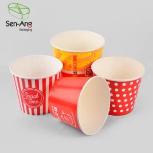 New Arrival Disposable Packaging Box Fried Chicken Bucket With Pla Coating Popcorn Paper Cup