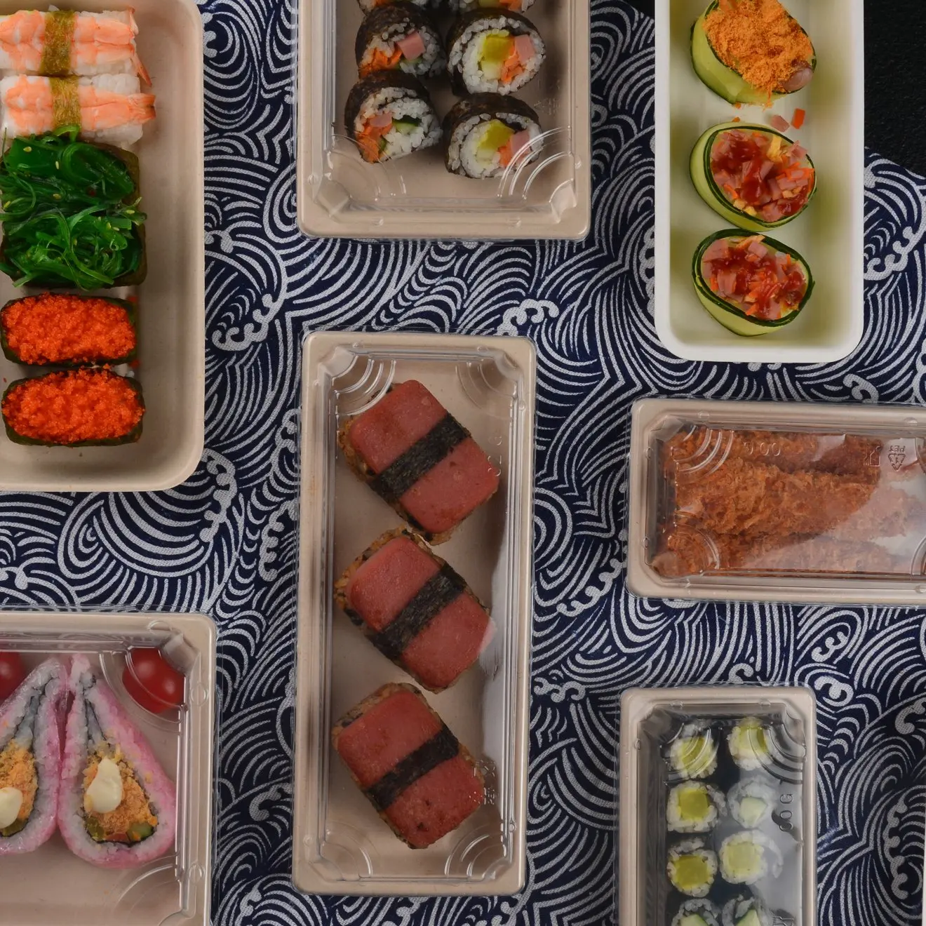 Zuckerrohr Xxl Wooden Wood Verpackung White Card Board Food Grade Sushi Container Box - Image 2