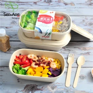 Cheap Food Plate Compartment Paper Biodegradable Bagasse One Oval Sugarcane Pulp Box With Lid