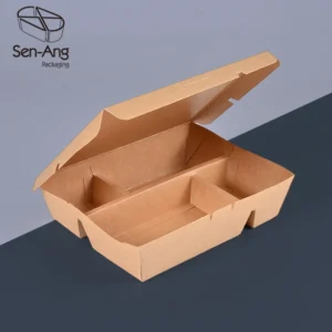 China Eco-Friendly Recyclable Kraft Folders Matt Lamination Sushi Takeaway Fast Food Packaging Paper Boxes