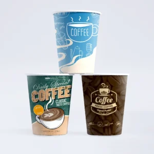 Coffee Cups Custom Logo Print Customized Manufacturers 8oz Single Wall With Lid Take Away Custom Print Logo Paper Coffee Cup
