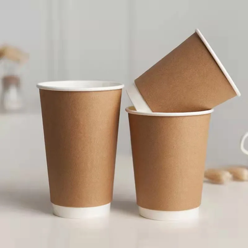 Disposable Kraft Paper Cup Disposable Thick Cup for Hot Drink - Image 4