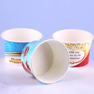 Eco Friendly Printed Logo Cup Bowl  3oz Paper Ice Cream Cup Ice Cream Paper Bowl