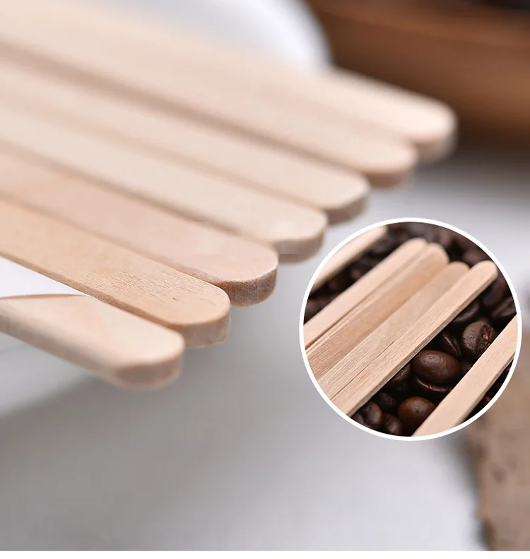 Coffee Stirrers Disposable Wooden Coffee Stir Sticks - Biodegradable Eco-Friendly Round-End Wooden Stir Sticks - Image 4