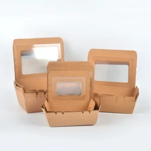 Kraft Eco-Friendly Disposable Custom Printed Food Packaging Boxes for Restaurants Customizable Size Color OEM Brand Model