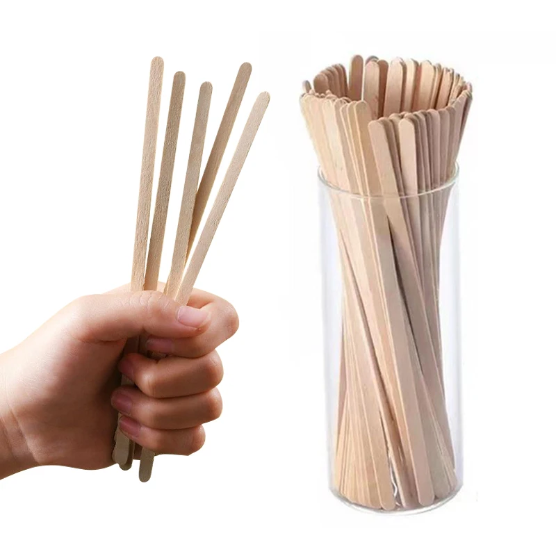 Coffee Stirrers Disposable Wooden Coffee Stir Sticks - Biodegradable Eco-Friendly Round-End Wooden Stir Sticks - Image 2