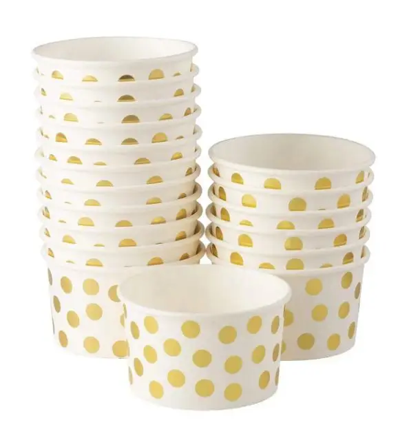 Professional Wholesale Paper Cup With Paper Lid Ice Cream Cup Packaging - Image 6