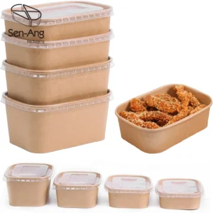 Best Price Kraft Round Custom 2000 Ml Salad 1000Ml 1200Ml 1300Ml Paper Bowl Disposable With Lid