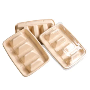 Disposable Taco Holder Good Quality Customized Takeaway Biodegradable Sugarcane Bagasse Food Tray Taco Box