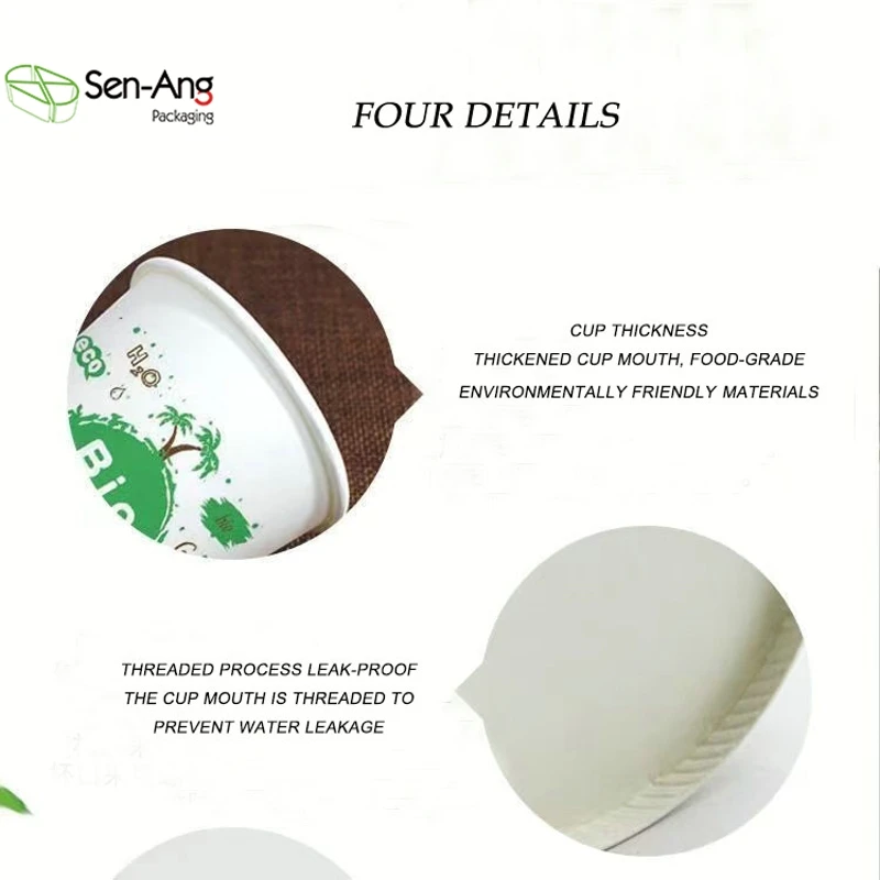 8Oz Double Packaging Plastic Free Single Wall Craft Paper Food Grade Disposable Cup for Wine & Mineral Water - Image 4