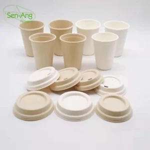 100% Biodegradable Disposable Compostable 6 8 Oz Custom Food Grade Bagass Pulp Coffee Cup
