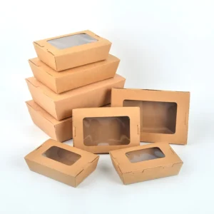 Disposable Window Packaging Take Away Bento Food Luxury Gift Takeaway Sushi Box Paper
