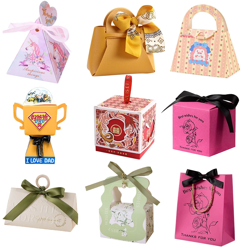 Brown Eco-friendly Customized Food Grade Gift Box Packaging Folders for Wedding New Year Baby Shower Parties Potato Chips Candy - Image 3