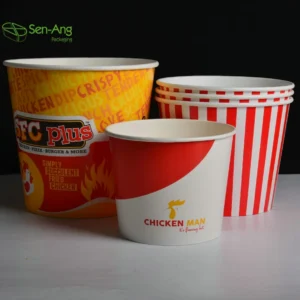 Kraft Cup Kfc Popcorn Reusable Wing 85Oz 120Oz 130Oz Paper Fried Chicken Bucket Packaging