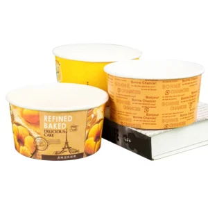 Foil Kraft Salad Baking Cake White Disposable Paper Instant Bowl CPET Oven Bowl for High Temperature Resistant