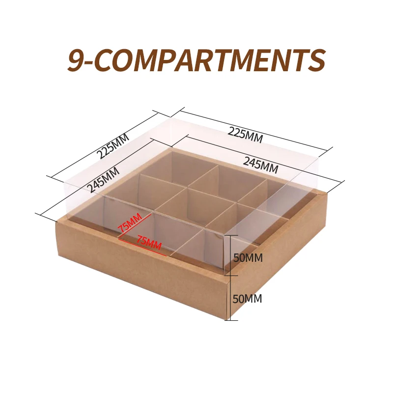 Bakery Box Rigid Boxes for Cookie Cupcake Macaron Dessert Treats Wedding Food Cake Packaging 2/4/6/9 Dividers - Image 5