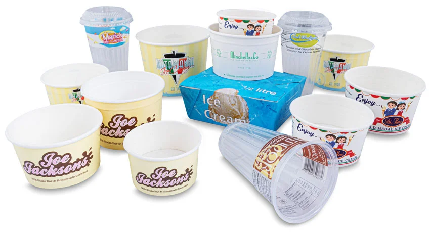 Professional Wholesale Paper Cup With Paper Lid Ice Cream Cup Packaging - Image 3