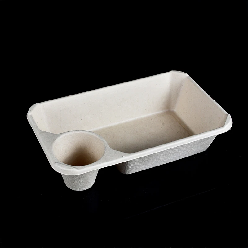 Factory 4 With Division Multi Box Packaging Microwaveable Kraft Paper Takeway Food Compartment Container - Image 3