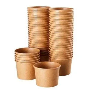 Food Recycled 100ml 150ml 500ml Icecream Papercup Custom Printed 3oz 5oz 8oz Disposable Paper Ice Cream Cups With Lid